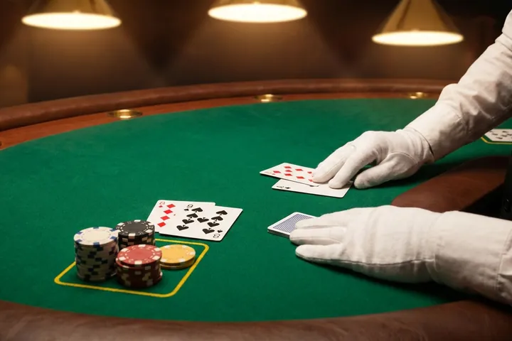 Banker plays blind in Chinese Blackjack (Ban-Luck)