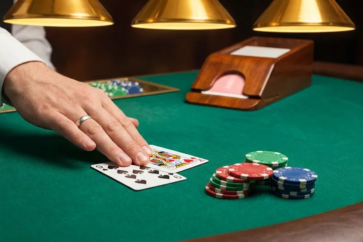Act on your hand in Vegas Strip Blackjack